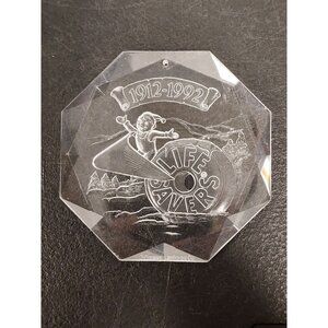 Vintage Lifesavers 1912-1992 Clear Acrylic Plastic Christmas Ornament Planters